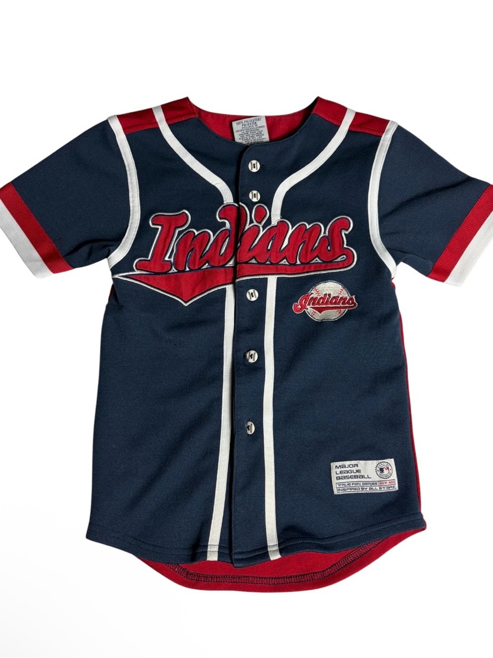 Vintage Cleveland Indians youth baseball jersey size S